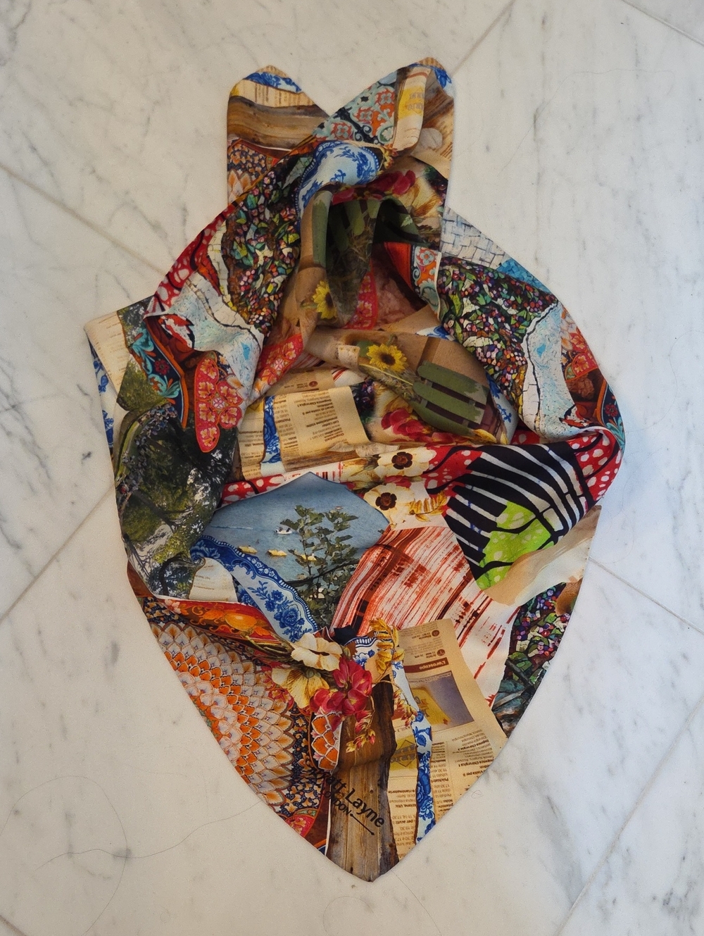 Large Square Silk Scarf - Picture 3 of 3